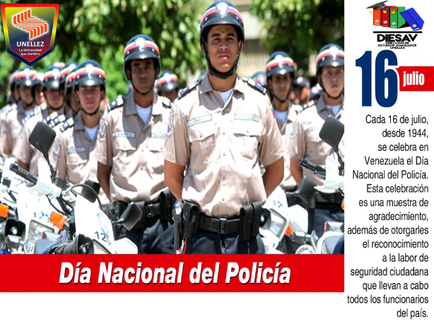 16 de Julio Día Nacional del Policía en Venezuela.