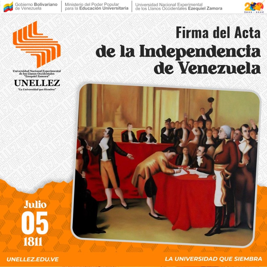 213 años de la Firma del Acta de la Independencia de Venezuel