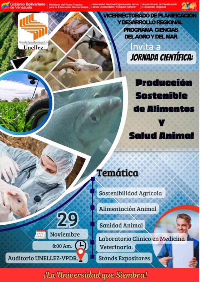 Jornada Científica: Producción Sostenible de Alimentos y Salud Animal en el VPDR